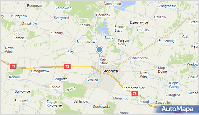 mapa Kąty Stare, Kąty Stare na mapie Targeo